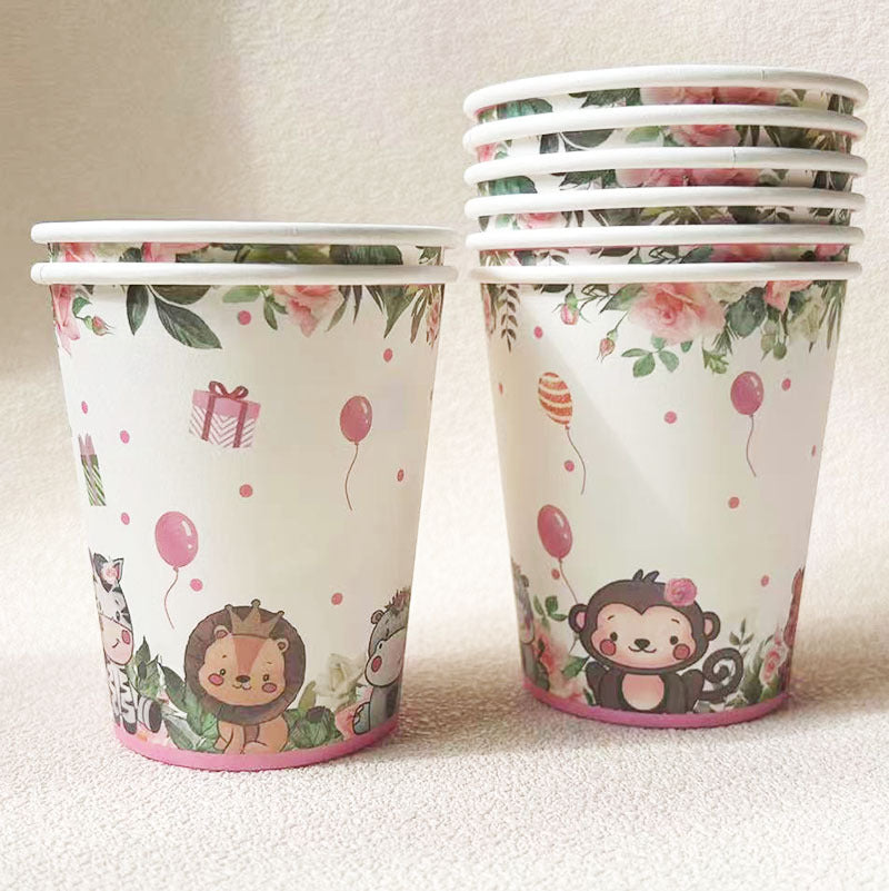 9OZ Animal Party Disposable Paper Cup