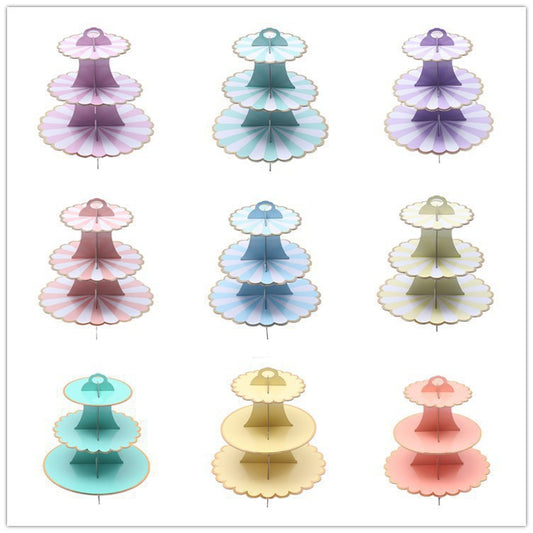 Party birthday party dessert display stand multi-layer colorful cake stand