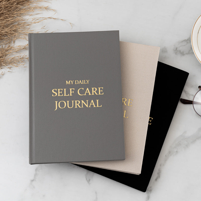 Gratitude Journal Self-Care Journal A5 notebook with gold cover