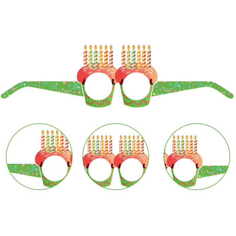 New birthday party decoration paper glasses