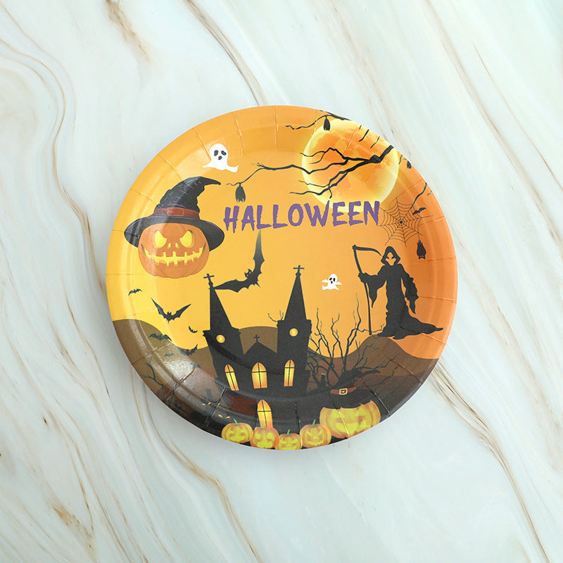 Halloween themed party plates