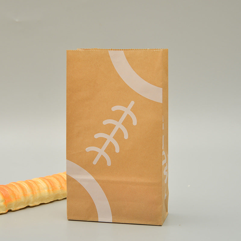 Oil-proof food packaging in kraft paper bag with square bottom