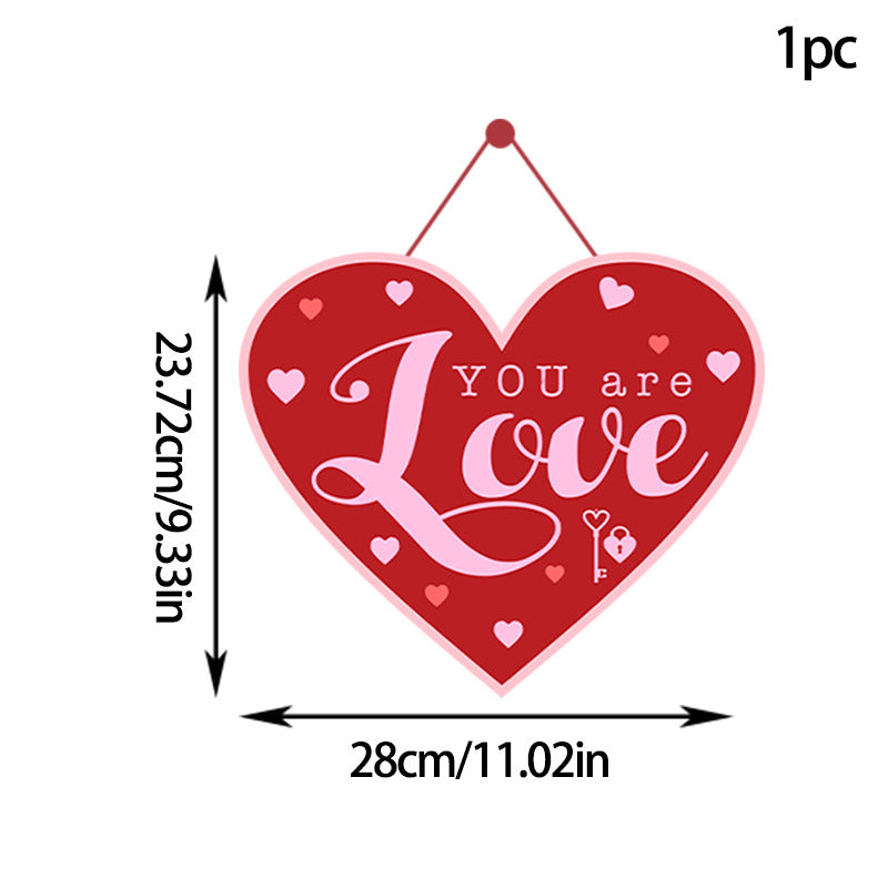 Valentine's Day Decoration love door hanging banner