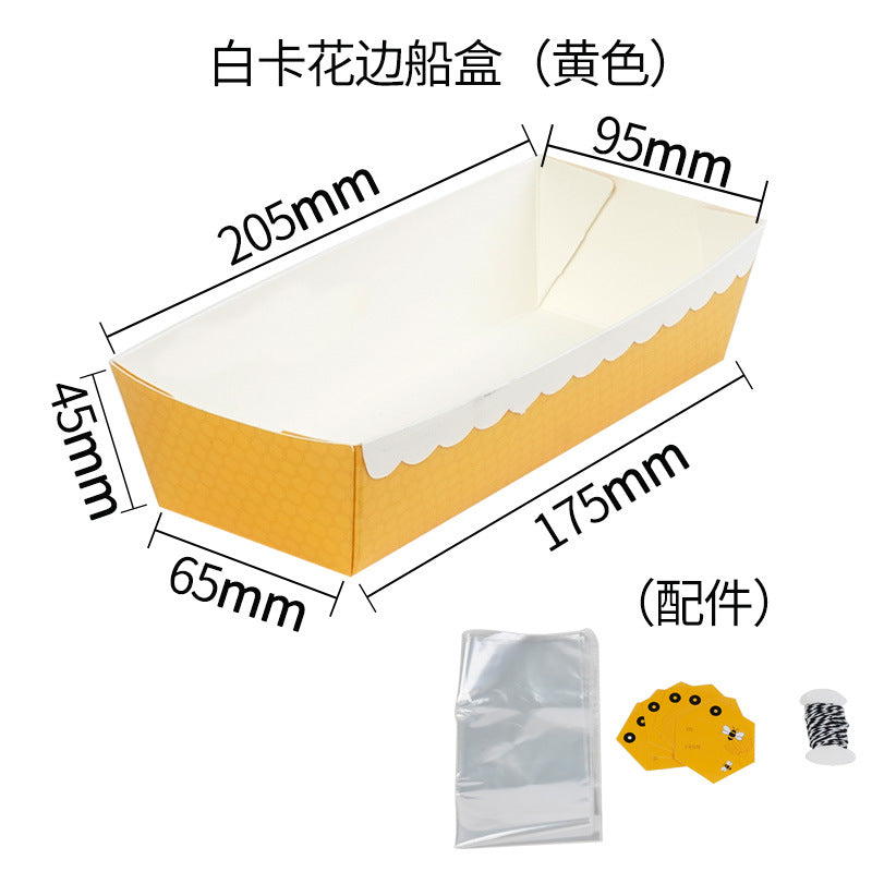 Bread plate Paper food boat box barbecue plate