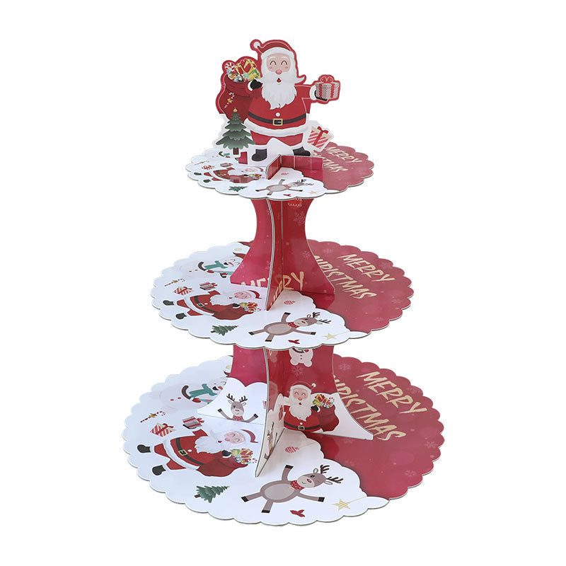 Christmas decoration disposable paper cake stand dessert table display stand