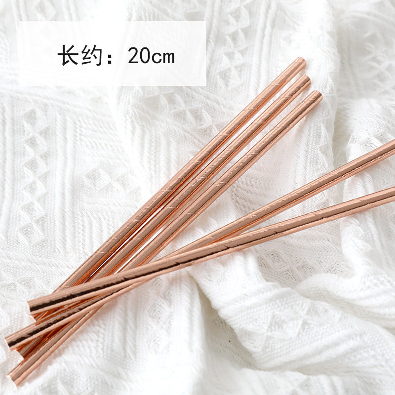 Party idea Disposable paper straw Dessert table decoration straw