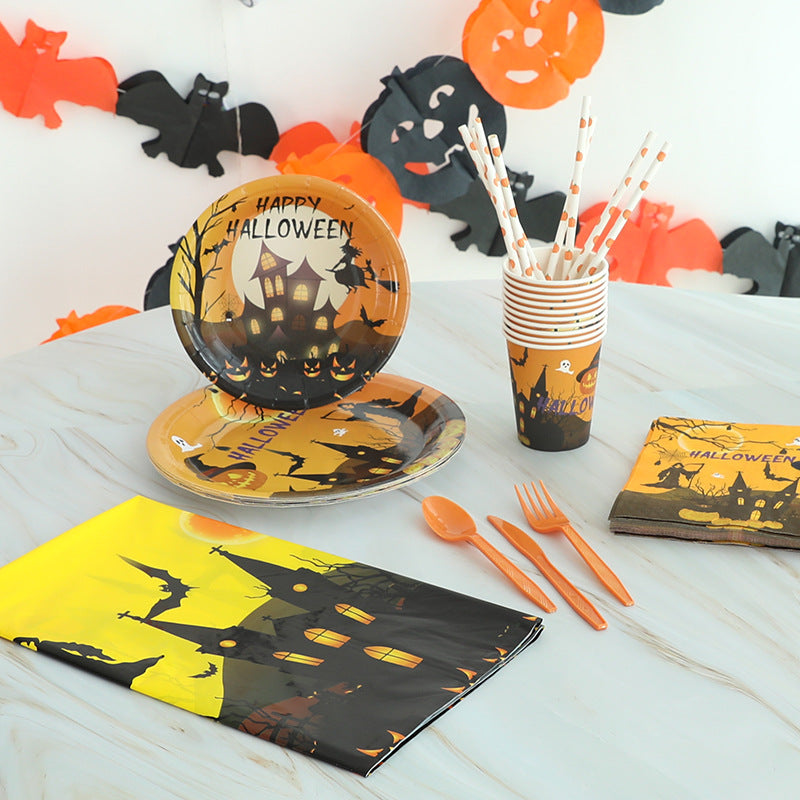 Halloween themed party knife, fork and spoon