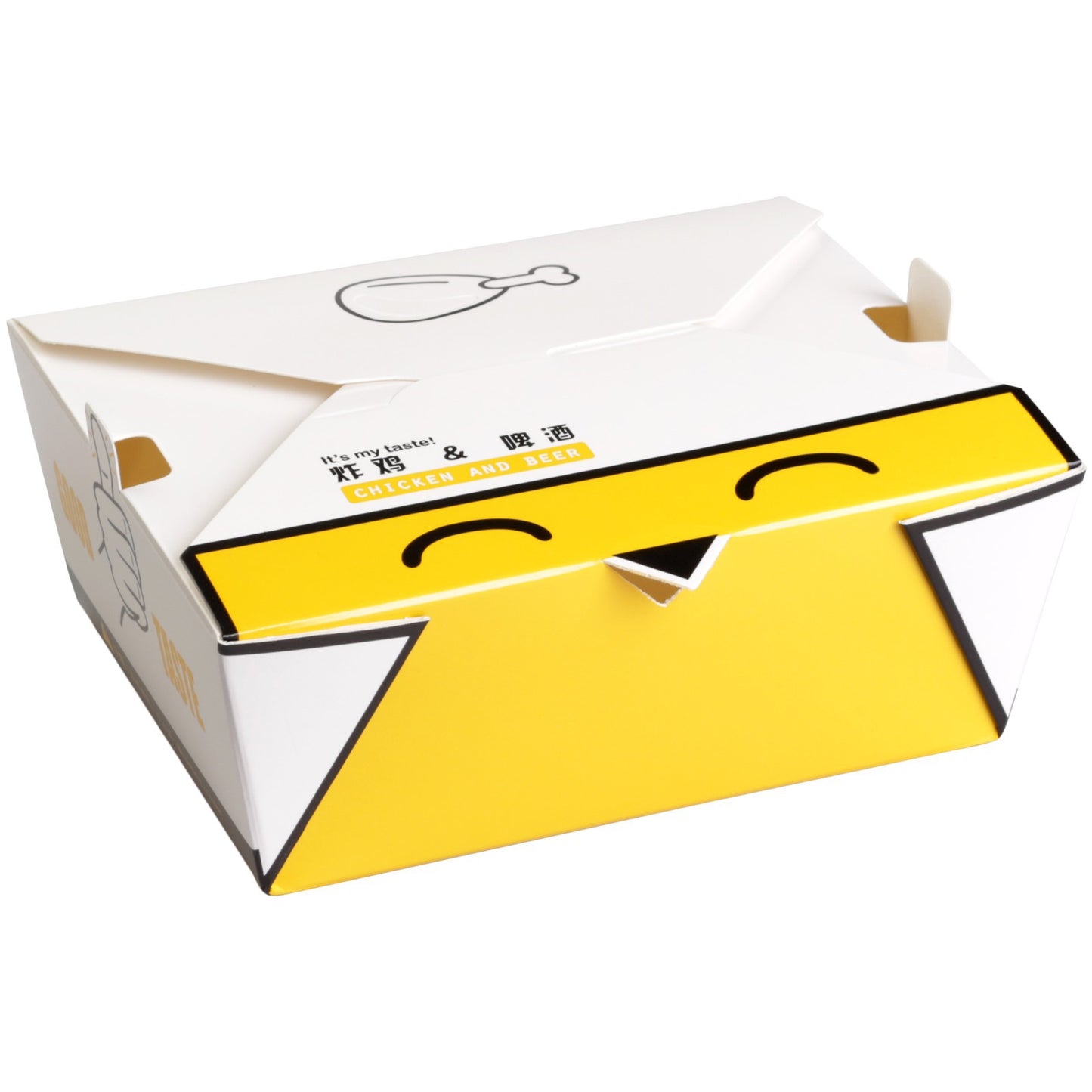 Disposable kraft paper fried chicken packing box