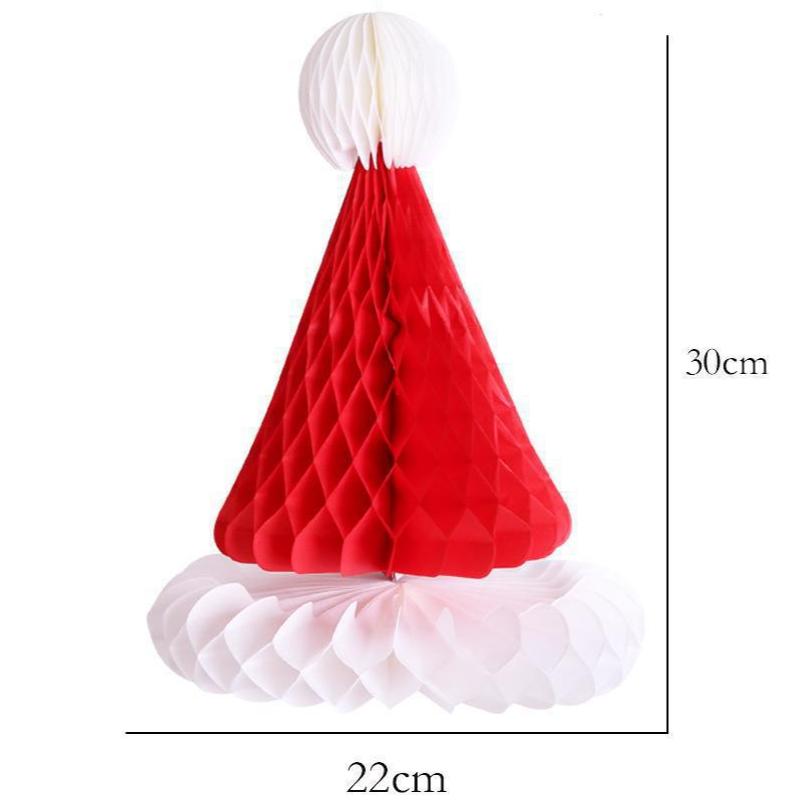 Christmas decorations Honeycomb paper Christmas tree Christmas hat Christmas party decorations supplies