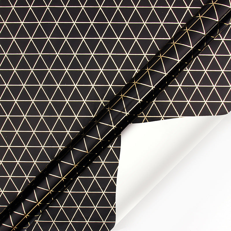 Geometric pattern series hot gold gift coated wrapping paper