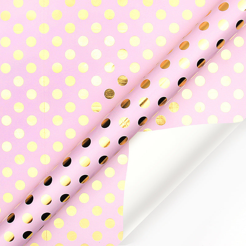 Geometric pattern series hot gold gift coated wrapping paper