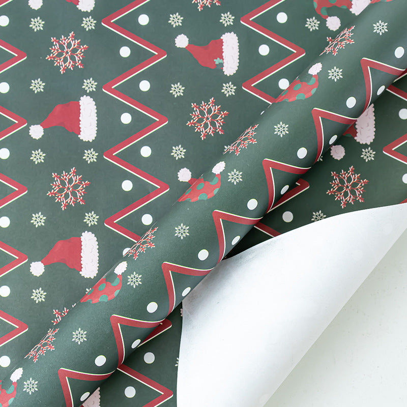 White kraft Christmas gift wrapping paper