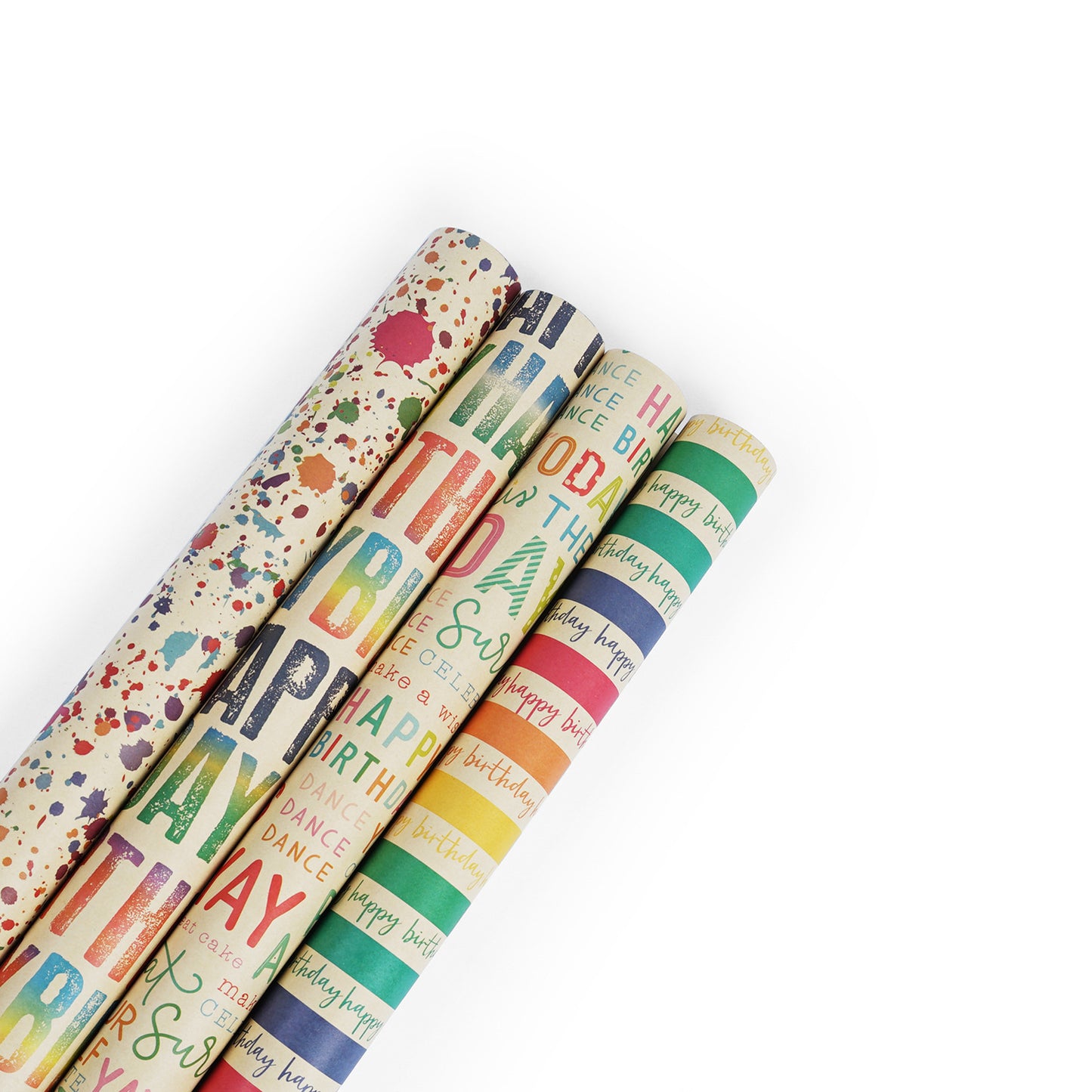 Vintage birthday wrapping coated paper