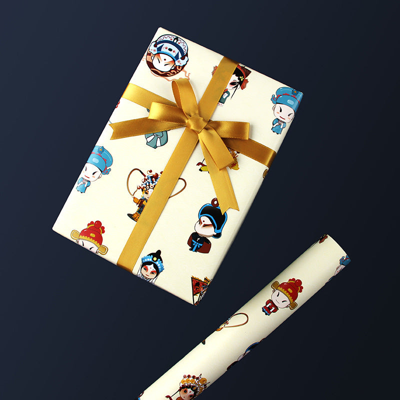 Coated Chinese New Year gift box wrapping paper