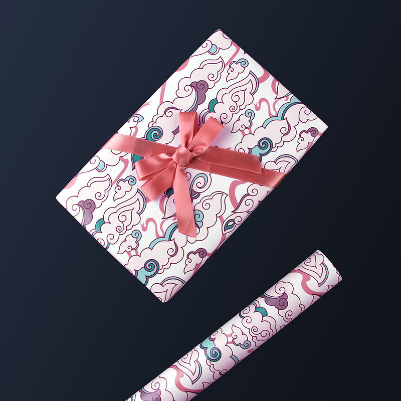 Coated Chinese New Year gift box wrapping paper