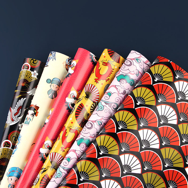 Coated Chinese New Year gift box wrapping paper